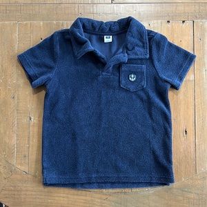 Janie and Jack navy terry cloth polo shirt